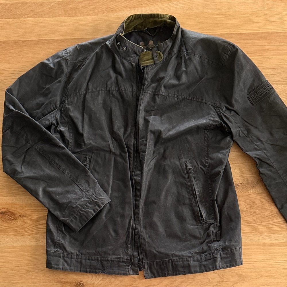 Barbour Men's Black Lightweight Waxed Jacket Scrambler